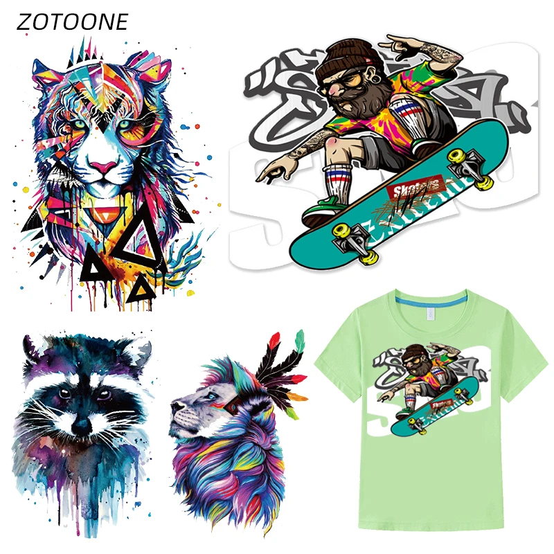 ZOTOONE Iron on Transfer Patches on Clothing Diy Stripe Patch Heat Transfer for Clothes T-shirt Decoration Sticker Accessories G