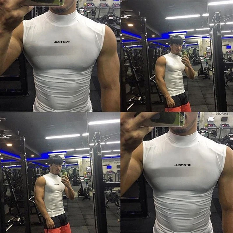 2020 New Casual Mesh Mens Tank Top Workout Fitness Gym Fashion Clothing Bodybuilding  Singlets Sleeveless Sports Slim Fit Vest