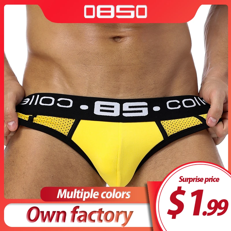 Brand Men Underwear Mesh Qucik-Dry  Sexy Men Briefs Breathable Mens Slip Cueca Male Panties Underpants Briefs 3 colors B107