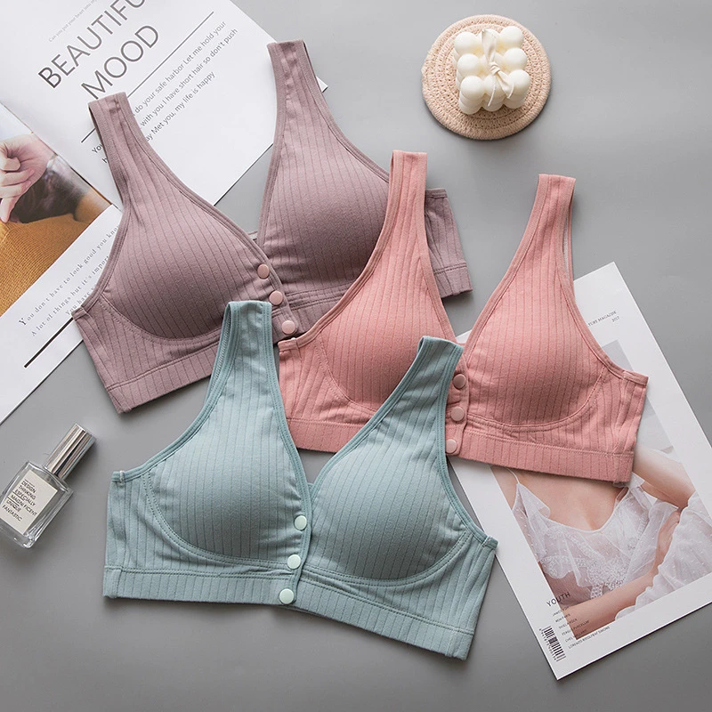 New Nursing Bra Pregnant Women Underwear Maternity Breastfeeding Bra Front Closure Brasier Lactancia Lingerie Dropshiping