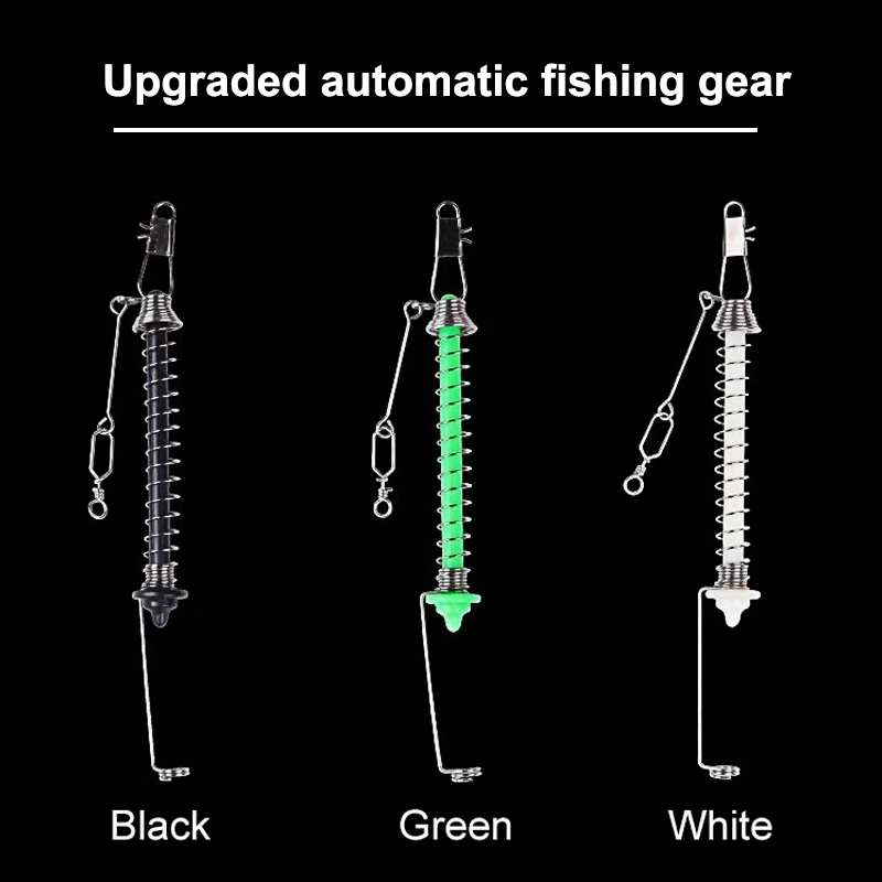 Automatic Fishing Hook Trigger Stainless Steel Spring Fishhook Bait Catch Catapult Automatically Fish Lure Accessories Tackle