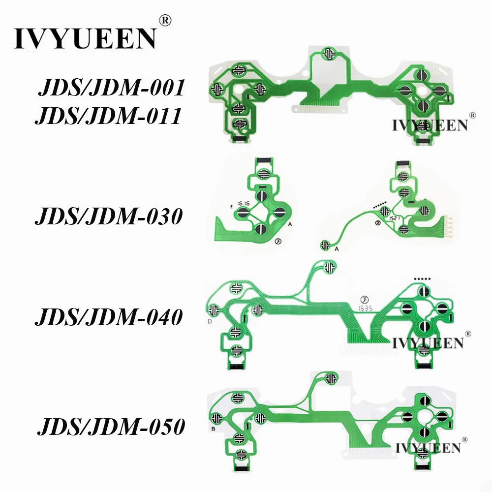 IVYUEEN Replacement Buttons Ribbon Circuit Board for PS4 Dualshock 4 Pro Slim Controller Conductive Film Keypad flex Cable PCB