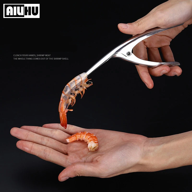 Kitchen Accessories Shrimp Peeler Stainless Steel Seafood Cooking Tools Creative Convenient Shrimp Peel Device Kitchen Gadgets