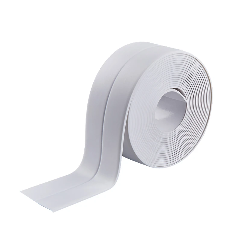 YX 1Roll Waterproof Mold Proof Adhesive Tape Durable Use PVC Material Kitchen Bathroom Wall Sealing Tape Gadgets 3.2M