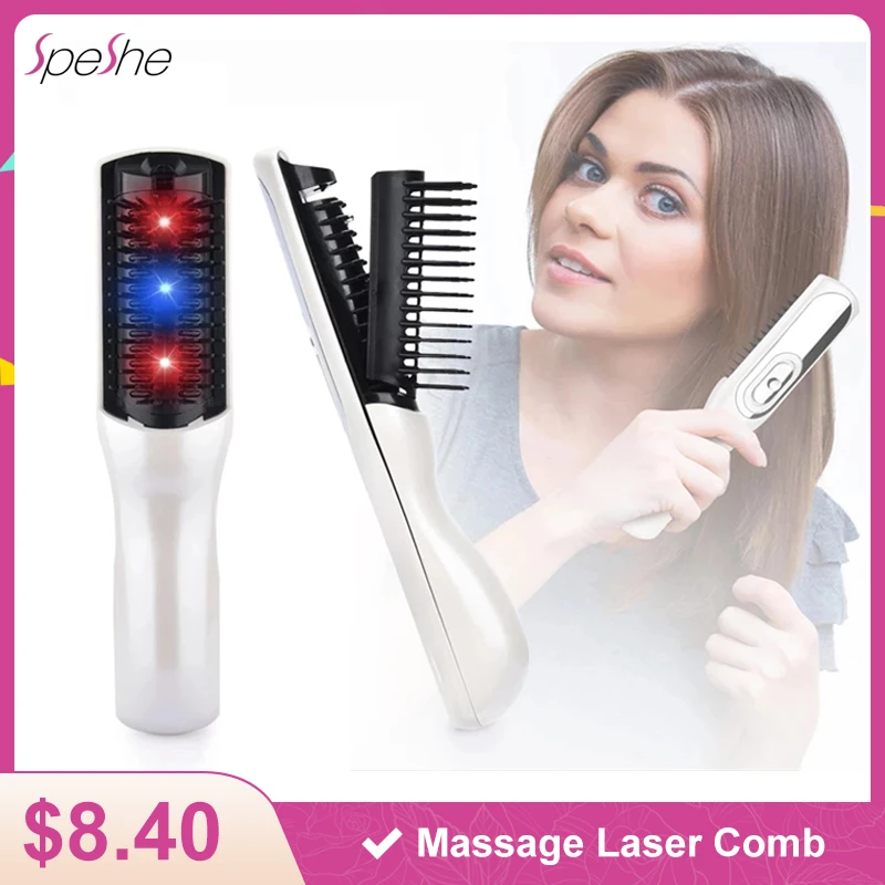 Health Hair Growth Laser Comb Infrared Massage Comb RF Nano Anti Hair Loss Brush Red Light EMS Hair Scalp Massage Comb Brush