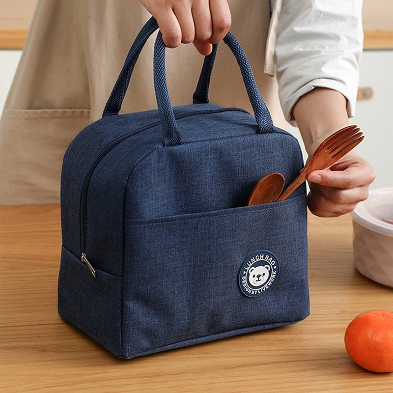 Cooler Bags Portable Zipper Thermal Bag Lunch Bag For Women Portable Fridge Bag Lunch Box Tote Thermal Food Door Bag
