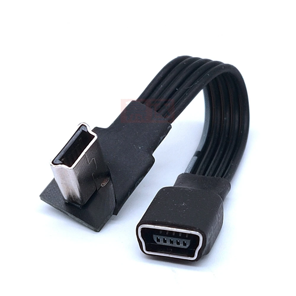 10CM 90 Degree 4 angle mini USB Female to Mini B 5 Pin Male cable Adapter 50CM 100CM