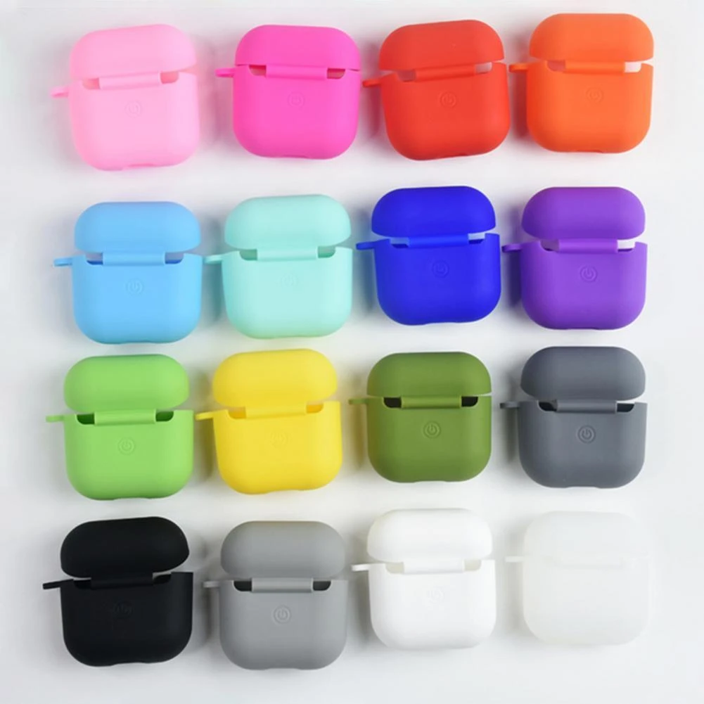 Dustproof Soft Silicone Wireless Bluetooth-compatible Earphones Case Protective Cover Drop Proof Sleeve