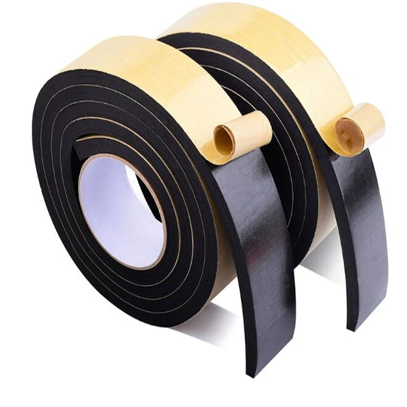 Anti-collision seal strip 0.5-10mm thick  Super Strong EVA black sponge foam rubber single side tape