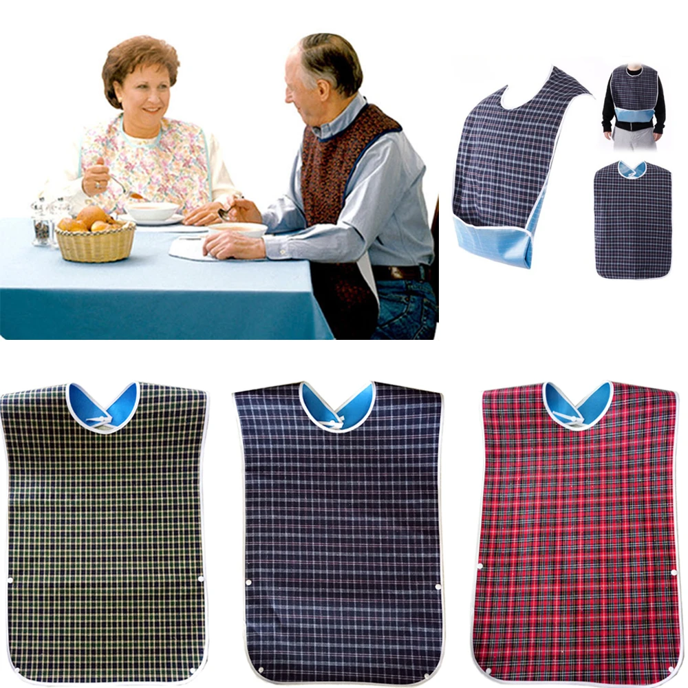 1 Pcs Large Waterproof Aprons Adult Mealtime Bibs Disability Clothes Bib Cook Protector Tool