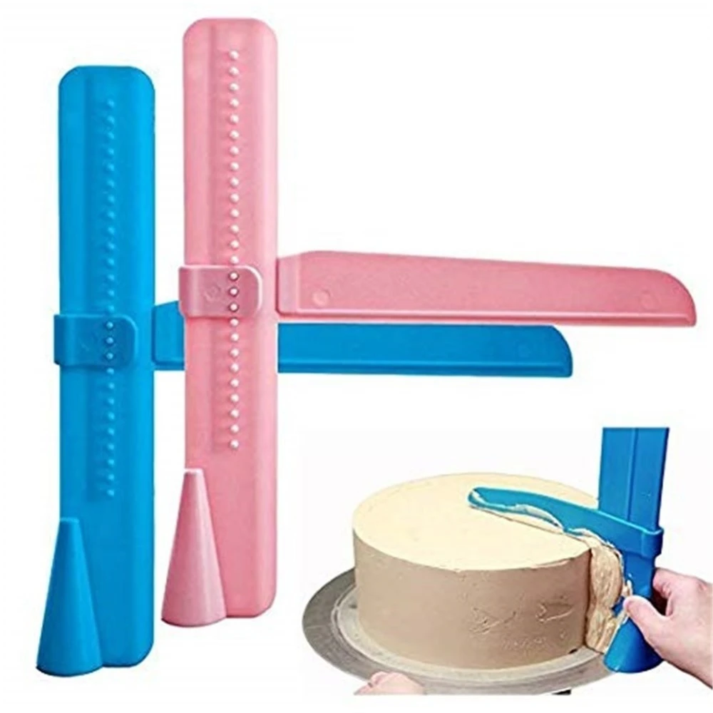 Cake Scraper Smoother Adjustable Fondant Spatulas Cake Edge Smoother Cream Leveling Device DIY Baking Tools Cakes Pastry Spatula