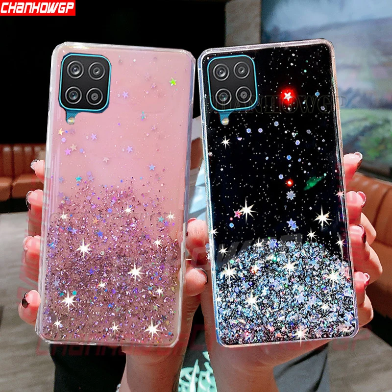 Case For Samsung Galaxy A12 A32 A52 Glitter Sequins Phone Cases For Samsung A21S A51 A71 A01 A11 A31 A41 A 12 5G Soft TPU Cover