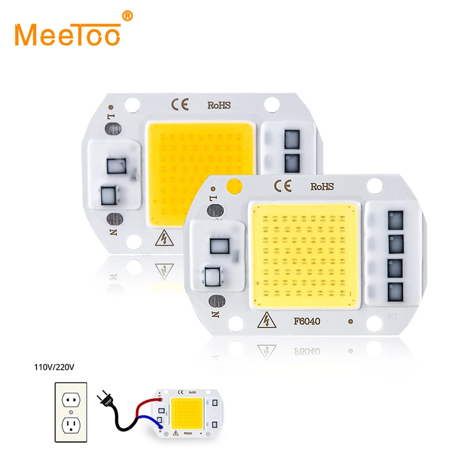 COB Chip Lamp LED 50W 30W 20W 10W 3W 5W 7W 9W Power LED Chip 220V Diode Lamp Powerful LEDs Light Matrix For Floodlight Spotlight