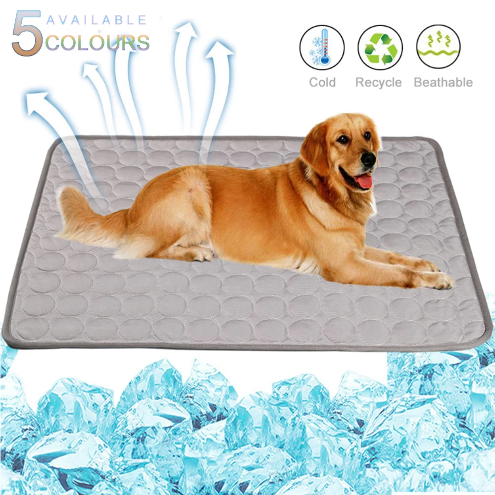 Cooling Dog Mat Summer Breathable Pet Mat Sofa Portable Dogs Cats Pet Pad Washable Blanket Dogs Car Seat Cover Summer Pad Mat