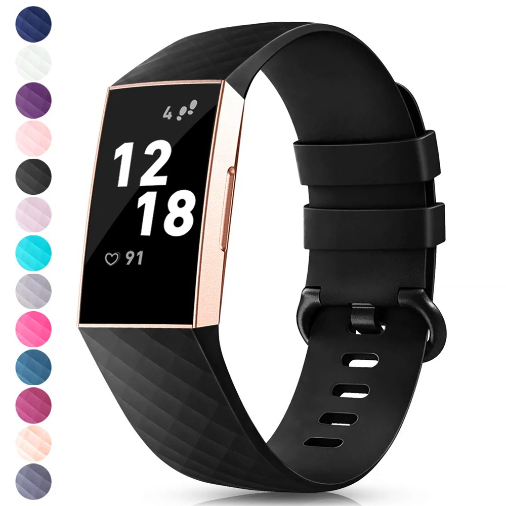 Band For Fitbit Charge 3 Strap Silicone Accessories Wristband For Fitbit Charge 4 Replacement Strap For Fitbit Charge 3 Band