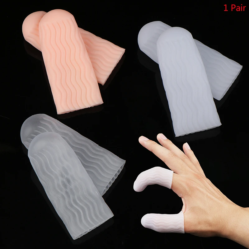 1 Pairs Silicone Gel Tube Bandage Finger Toe Protector Glove Sleeves Pain Relief Heated Finger Gloves Non-Slip