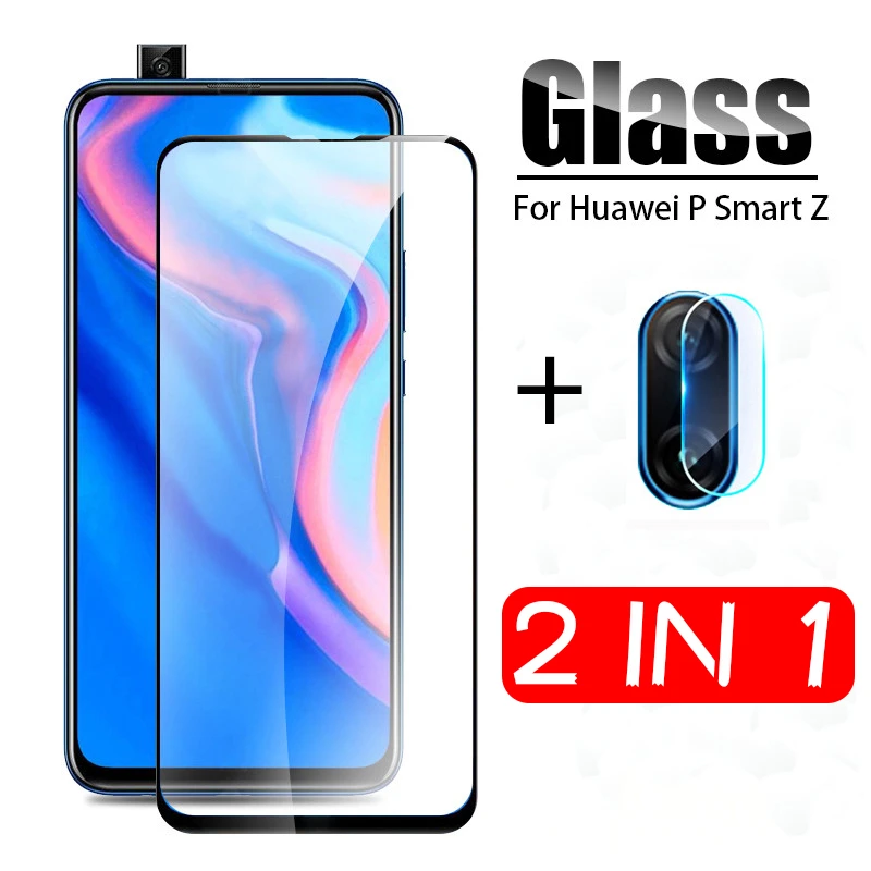 2 in 1 protective Glass For huawei p smart Z tempered Glass for hauwei p smart 2019 psmartZ STK-LX1 camera lens protector Film