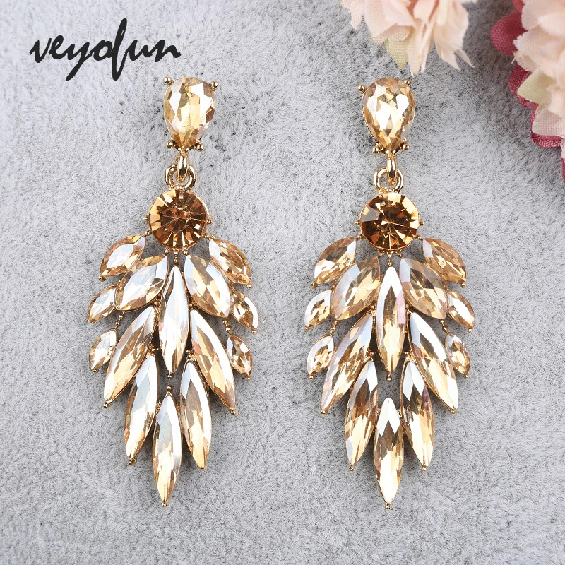 Veyofun Bohemia Crystal Drop Party Bridal Dangle Earrings Fashion Jewelry for Women Gift Wholesale