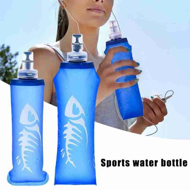 Sports TPU Collapsible Folding Soft Flask Water Bag Bladder Kettle Water 500ML Hydration Cup Bottles Water 250ml 500ml Bottle