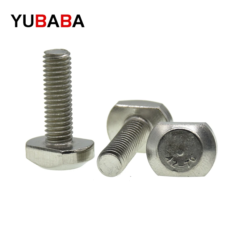 M5 M6 M8 M10 stainless steel T Shape Punch Milling Machine Screw Threaded Rod Clamping Cap Bolt for T-Slot T-head bolts