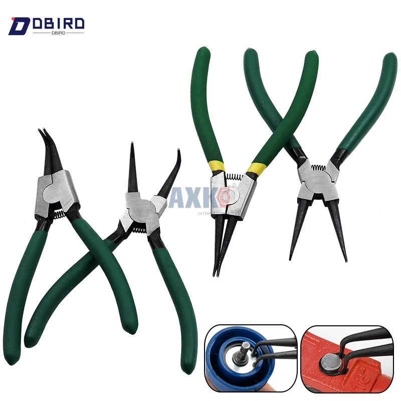 7 Inch Internal External Curved Straight Tip Circlip Snap Ring Plier Bike DBIRD