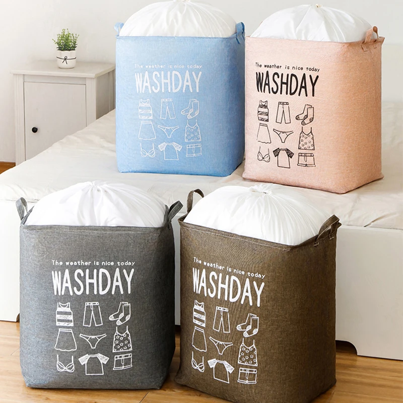 Clothes Storage Container Foldable Laundry Hamper Dirty Clothes Laundry Basket Toys Storage Bucket Clothing Room Organizer