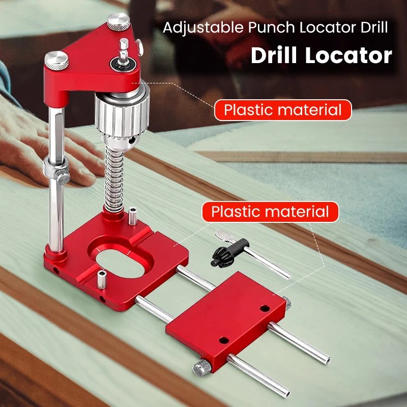 Convenient Woodworking Tools Accurate Hole Puncher Drilling Jig 6/8/10mm Drill Bit For Metal Set Handheld Carpenter Locator