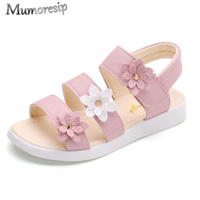 Children's Shoes Summer Style Children Sandals Girls Princess Beautiful Flower Shoes Kids Flat Sandals Baby Girl Gladiator Soft