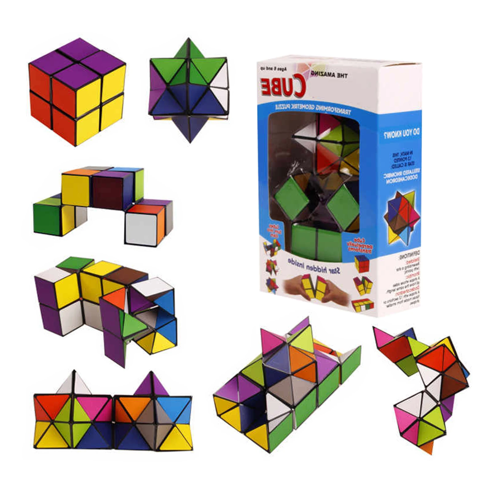 2 in 1 yoshimoto cube magic cube infinite cube toy relax puzzel game for children adults EDC Double Star Flexicube