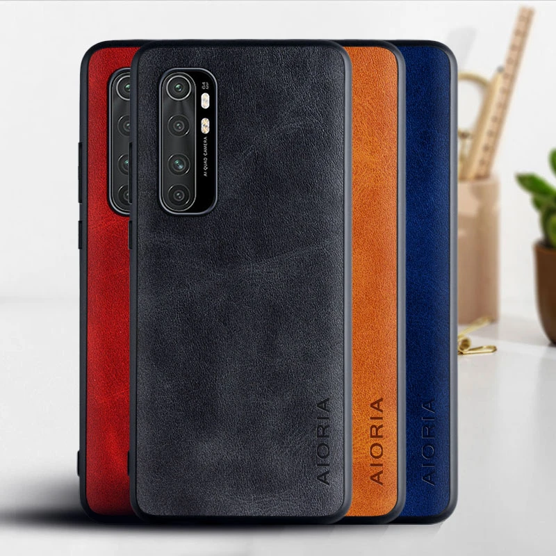 Case for Xiaomi Mi Note 10 Lite Pro Luxury Vintage leather cover phone for xiaomi mi note 10 lite case funda coque capa Business