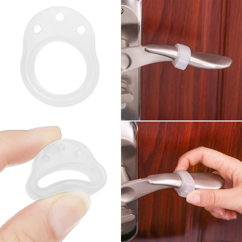 Silicone door stop transparent door handle anti-collision buffer buffer to protect walls and furniture door stop For Kitchen