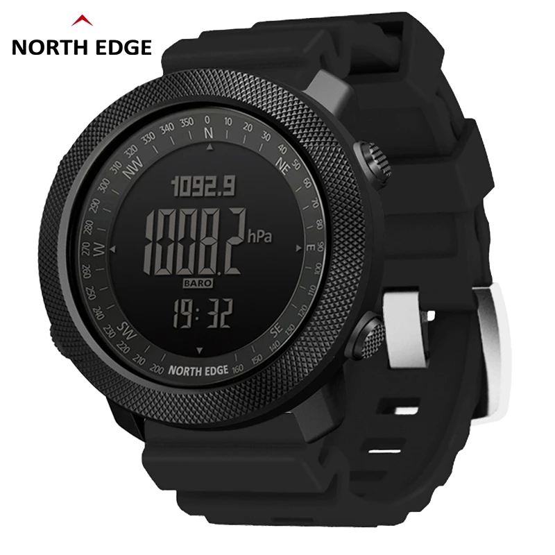 NORTH EDGE Altimeter Barometer Compass Men Digital Watches Sports Running Clock Climbing Hiking Wristwatches Waterproof 50M