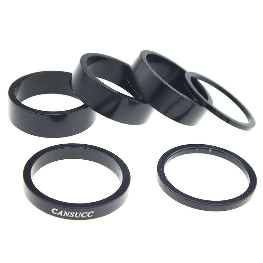 6pcs/set Bicycle Front Fork Washer MTB Mountain Bike Aluminum Alloy Headset Spacer Gasket Ring 2/3/5/10mm Cycling Accessories