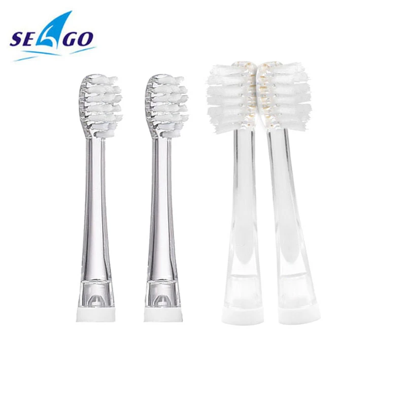 4Pcs Replacement Brush Heads for Seago EK6/513/977/602 Child Sonic Electric Toothbrush 0-12 Years Old Soft Dupont Brush Refills