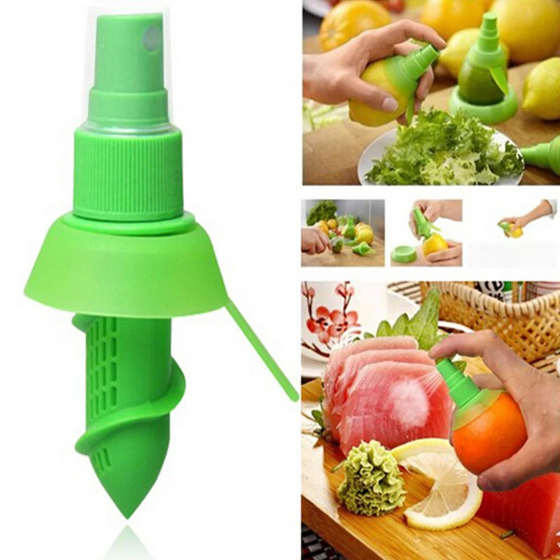 Portable Orange Juice Squeeze Juice Juicer Lemon Spray Mist Orange Fruit Squeezer Sprayer Home Kitchen Cooking Tool Nozzle