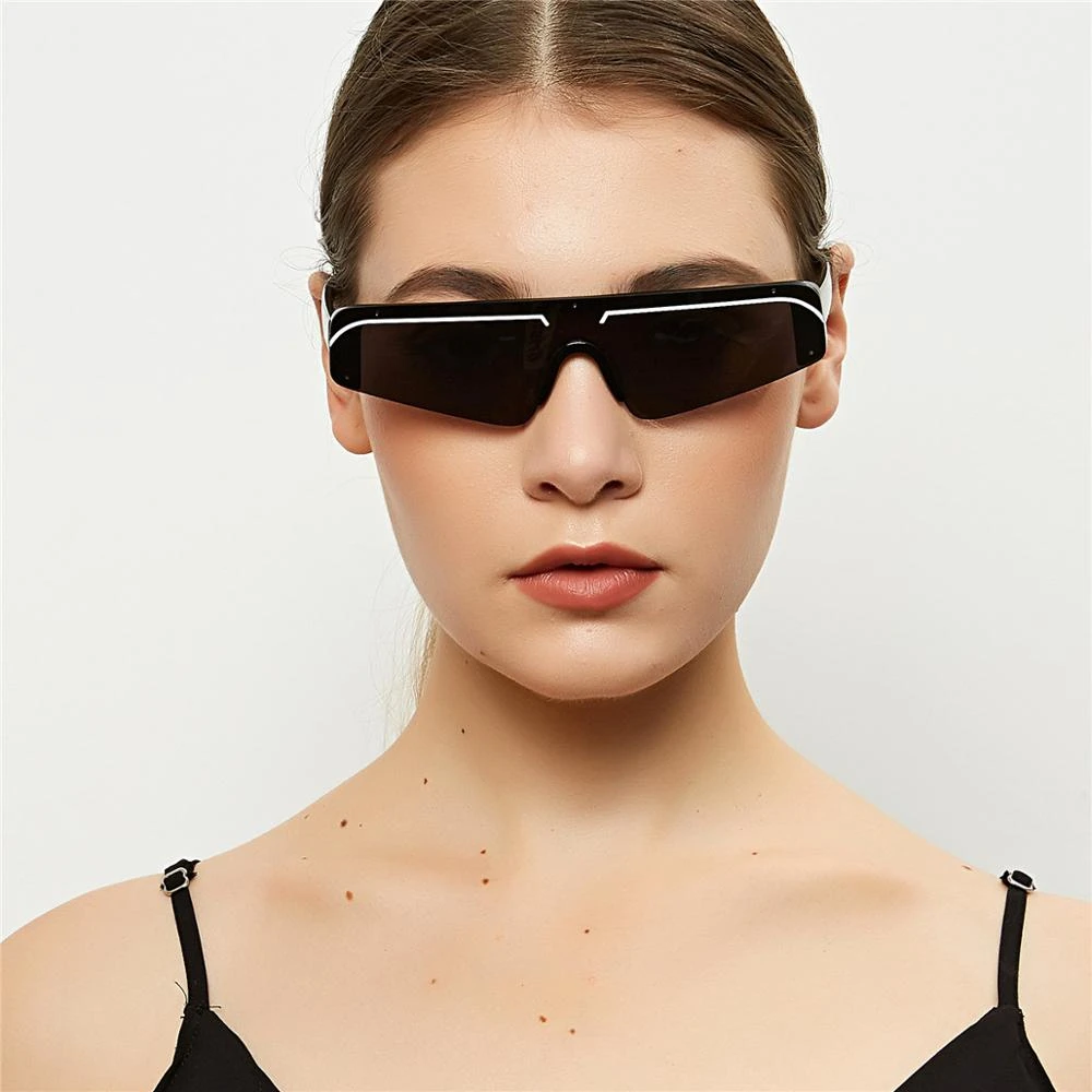 Cat Eye Sunglasses Women Vintage Men Eyewear Small Half Frame Female Fashion Designer Shades UV400 Glasses Mirror Male Oculos