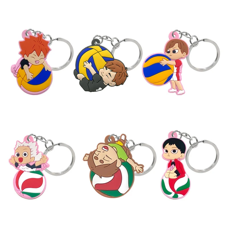 1pcs Key Chains Cartoon Anime Lovely PVC Figure Key Ring Kid Toy Pendant Keychain Key Holder Birthday Gift Trinkets