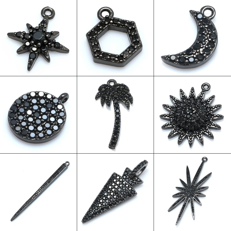 Charms Pendants Accessories for Bracelet Earrings Jewelry Making Tree Moon Star Moon Round Charms Jewelry Findings