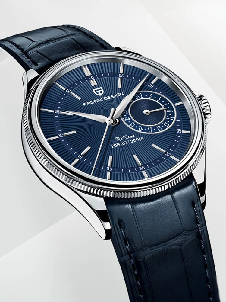 2021 New PAGANI DESIGN Luxury Quartz Watch for men Mechanical travel time Wrist Watch men Leather 20 Bar waterproof Japan VH65
