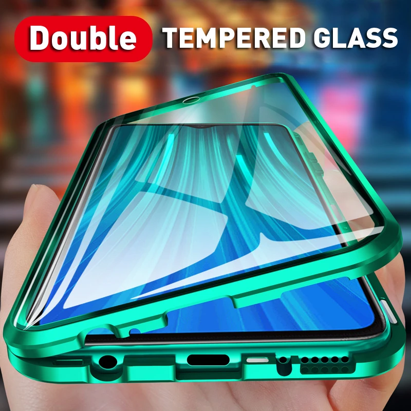 Double Sided Glass Magnetic Case For Samsung Galaxy A71 A51 A70 A50 A31 M31 A11 A30 A7 A41 A40 M21 A10 A8 A9 2018 Protect Cover