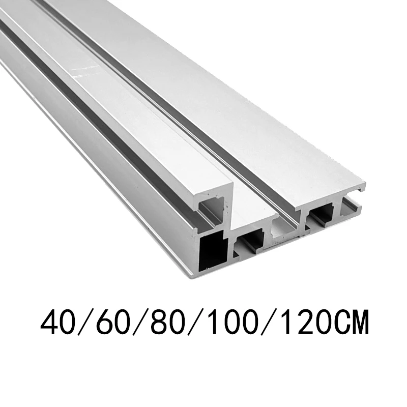 Aluminium Profile Fence 75mm Height Chute T-Tracks Sliding Brackets Miter Gauge Backer Woodworking Tool