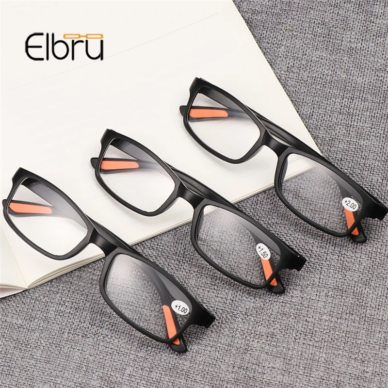 Elbru TR90 Small Frame Ultra Light Reading Glasses Women&Men Presbyopia Eyewear Glasses +1.0 +1.5 +2.0 +2.5 +3.0 +3.5 +4.0