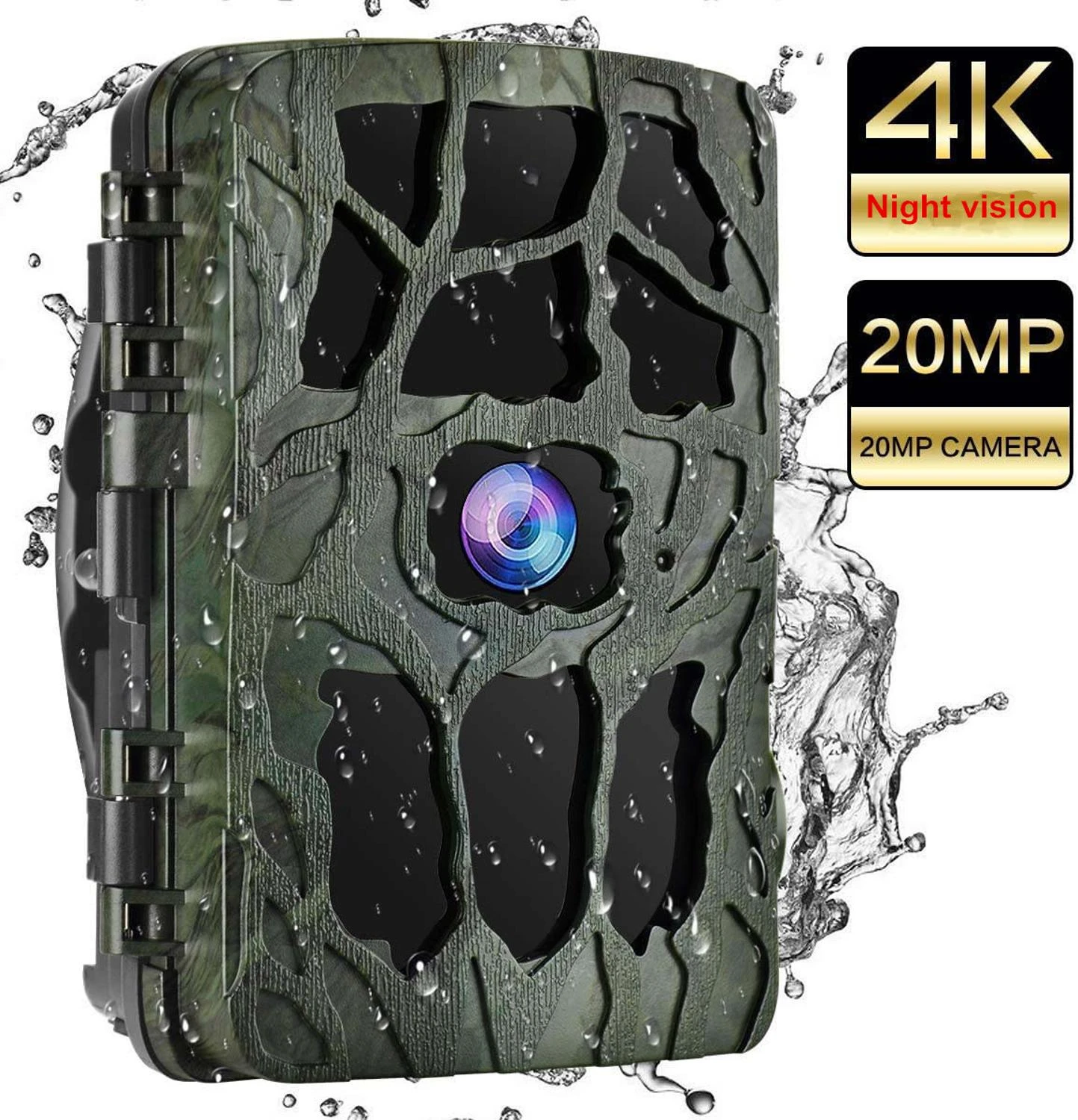 4K Hunting Camera Trap 20MP Infrared Hunt Night Vision Support 256GB Wildlife Photo-trap Hunting Trail Photo Camera Foto Chasse