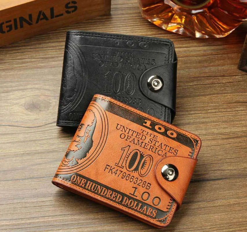 High Quality Brand Leather Men Wallet Fashion Dollar Price Wallet Casual Clutch Money Purse Bag Credit Card Holder