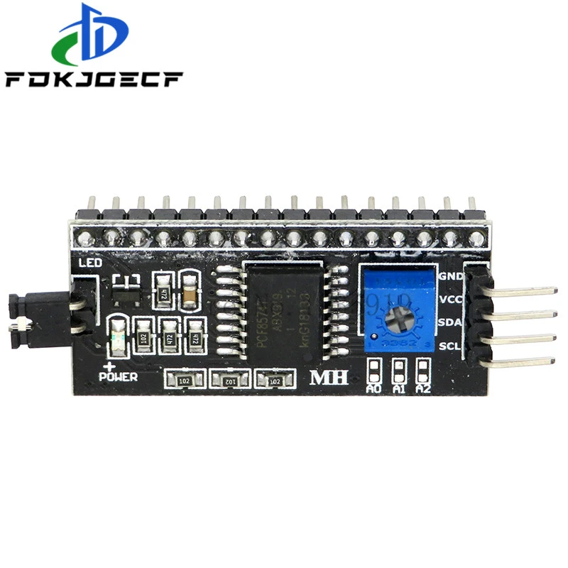 1PCS Serial Board Module Port PCF8574 IIC/I2C/TWI/SPI Interface Module 1602 2004 LCD Display