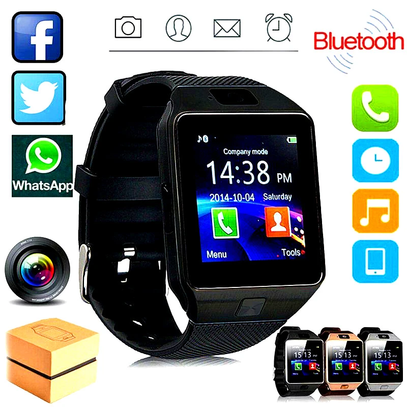 Smart Watch With Camera DZ09 Bluetooth Smartwatch SIM TF Card Slot Fitness Activity Tracker Sport Watch Android PK Q18 Watches