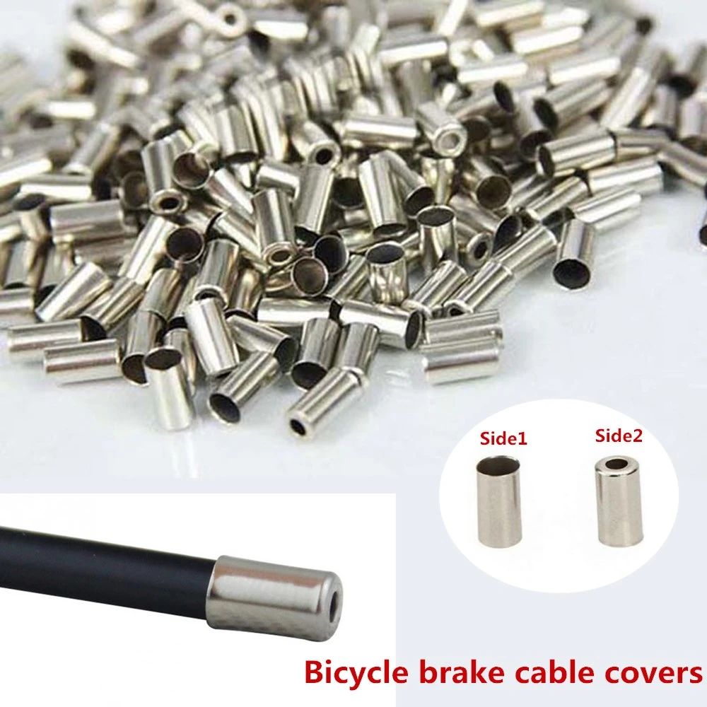 Silver Bicycle Mountain Bike Riding Parts Shifter Cycling Accessories Cord End Covers Brake Line Cap Cable Caps