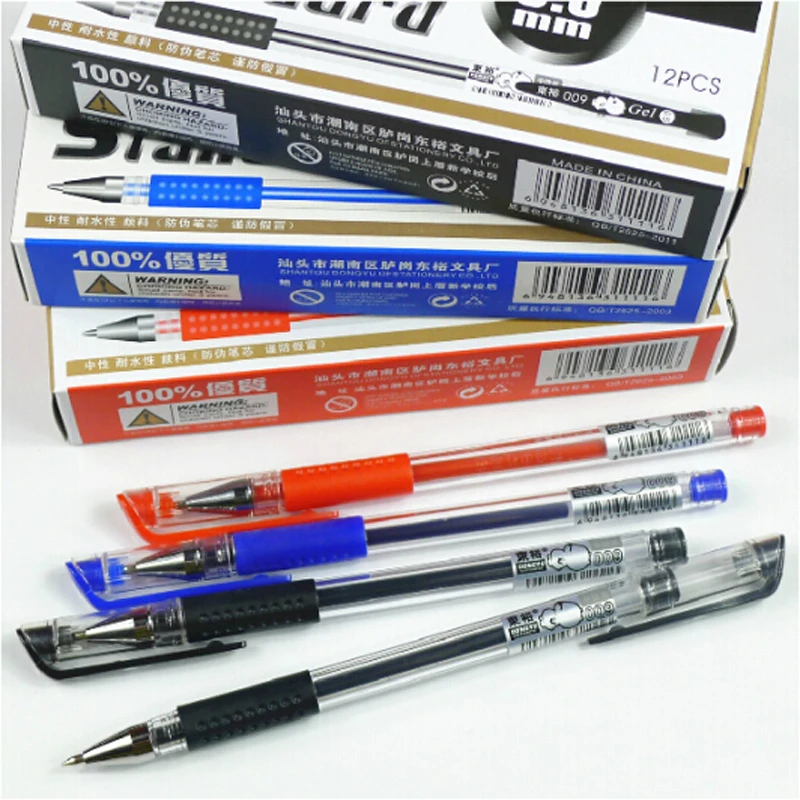 High Quality Brand 5pcs/ Lot Blue Balck Red 0.5 European Standard Gel Pen Ink Refills Pen Stationery Office Supplies