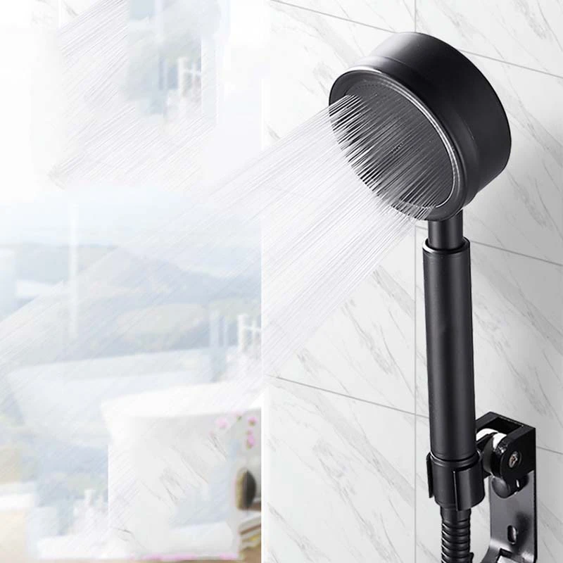 Black Shower Head  Stainless Steel Fall resistant Handheld Wall Mounted High Pressure for Bathroom Water Saving Rainfall Shower