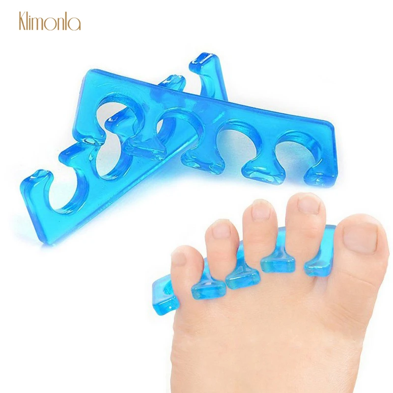 2PCS Silicone Toe / Finger Separators Feet Reusable Nail Art Manicure Pedicure Foot Braces Washable Foot Care Beauty Tools